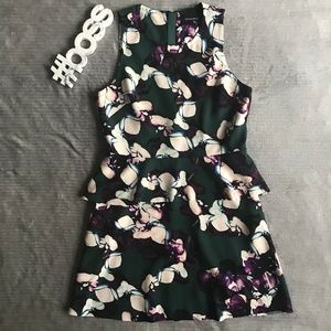 Banana Republic Floral Peplum A-Line Dress